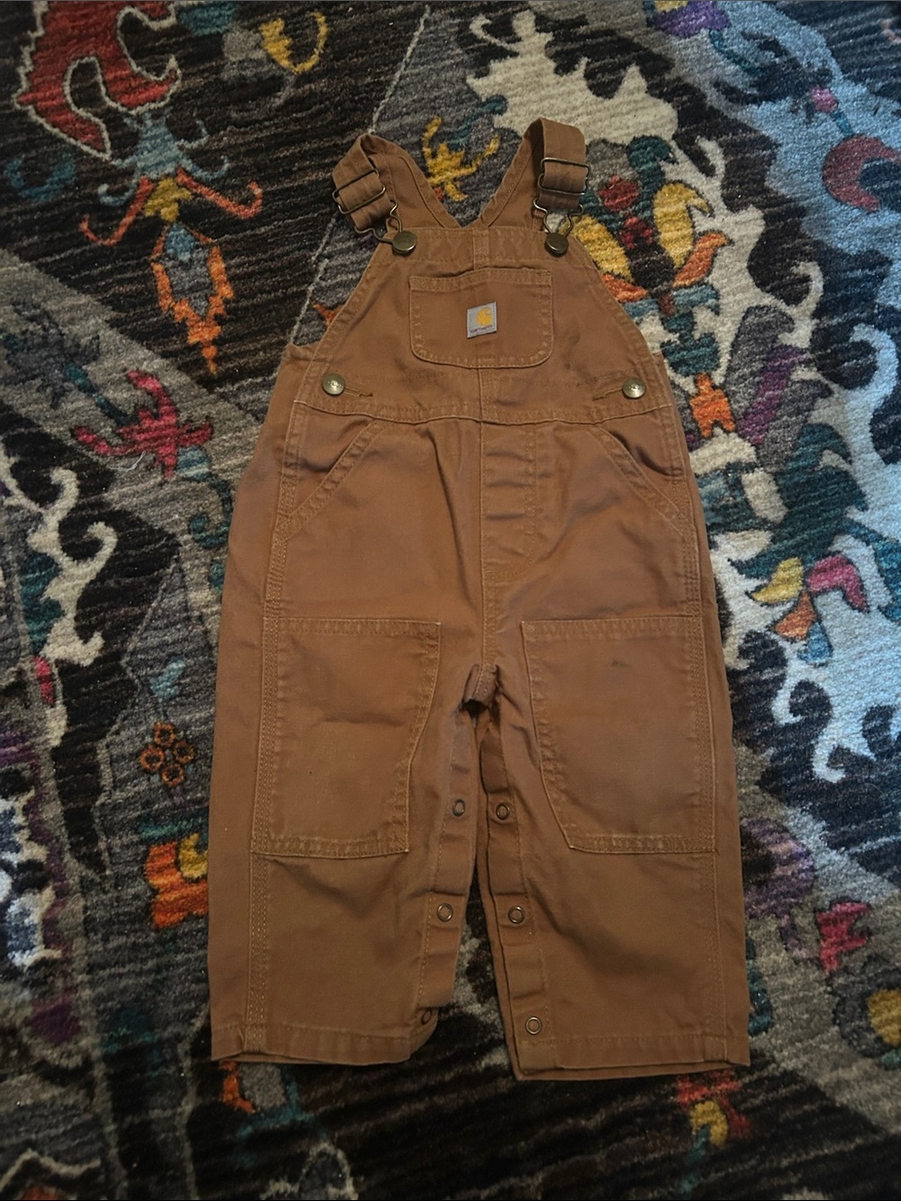 Carhartt Kids Brown Duck Canvas Overalls